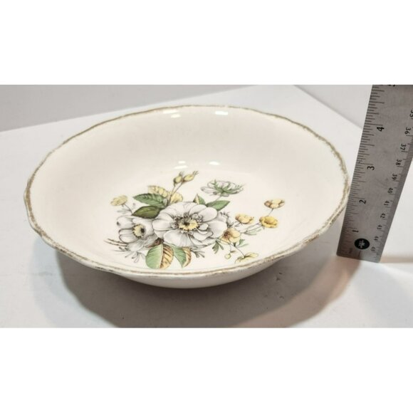 Vintage Royal Tudor 22 Kt Gold Linda Floral Round Porcelain Serving Bowl - Picture 13 of 13